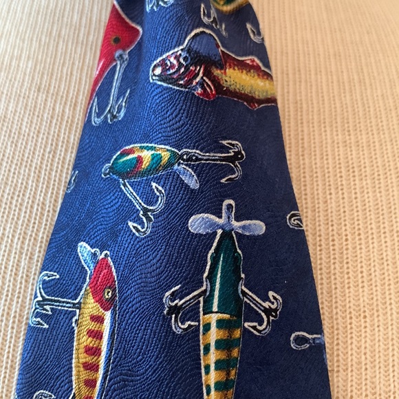 FISHING LURES NECKTIE VINTAGE 90’s - Picture 2 of 12
